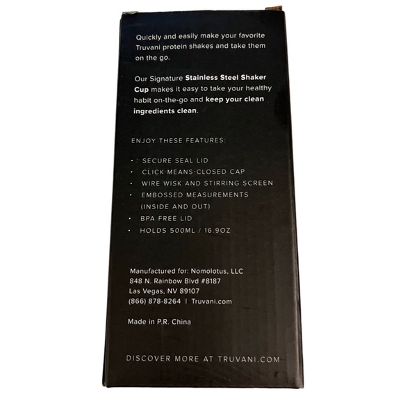 NEW Truvani Stainless Steel Shaker Cup in Metallic Pink. - Picture 2 of 6